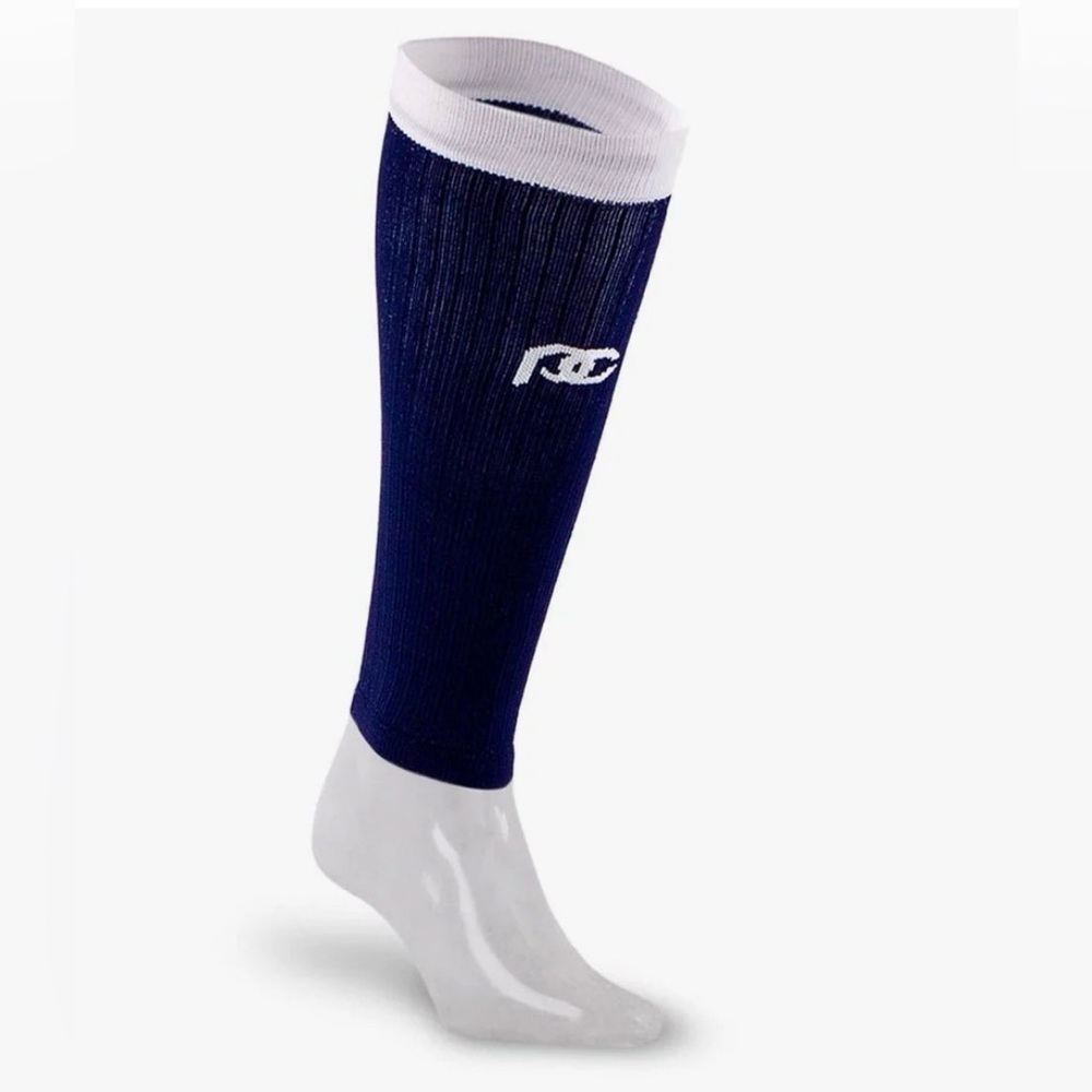 Pro Compression | Navy Blue & White Calf Sleeves